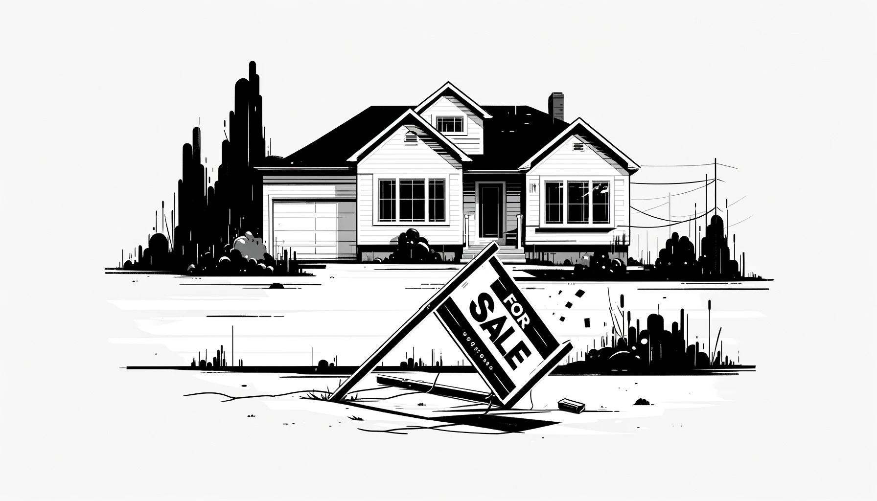For sale sign storm